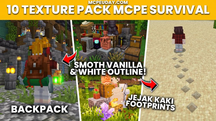 10 BEST MCPE TEXTUREPACKS FOR SURVIVAL (26.x, 1.21+)